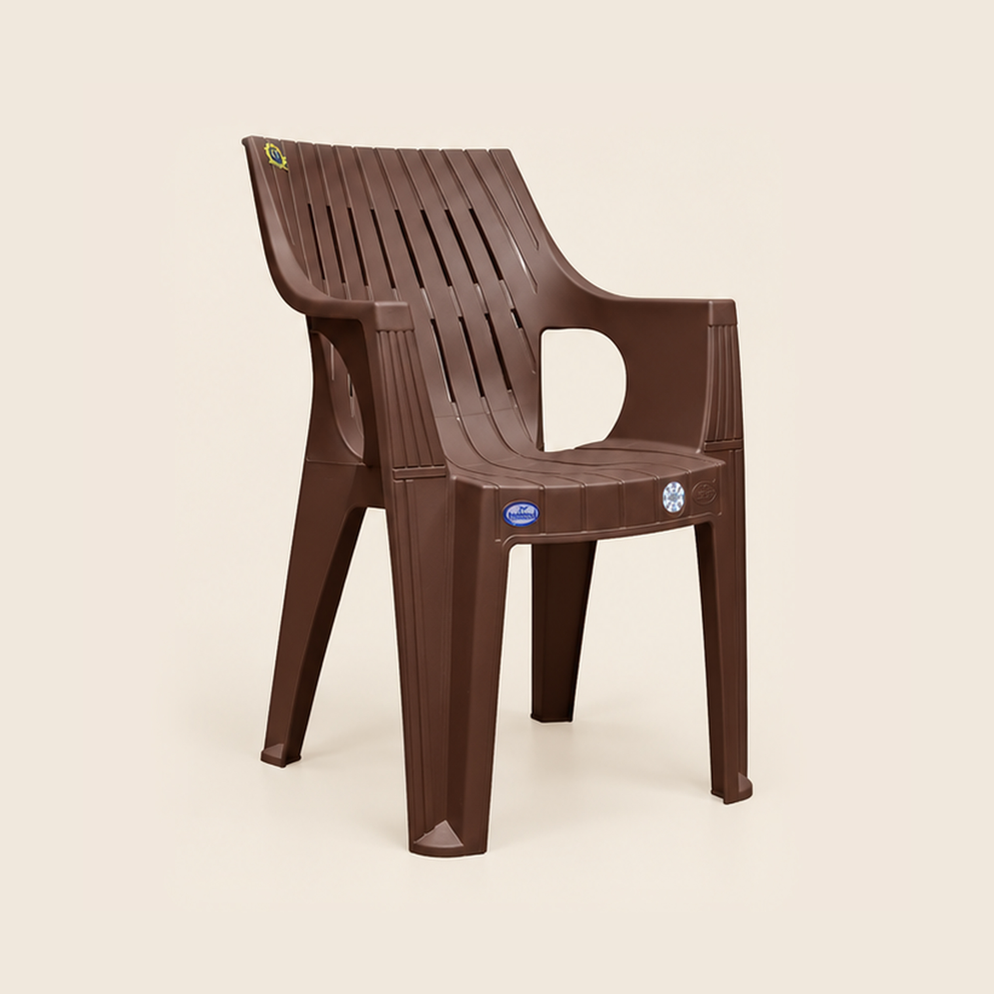 Jaguar Premium Heavy-Duty Plastic Armchair with High Backrest & Vertical Slatted Vent Design